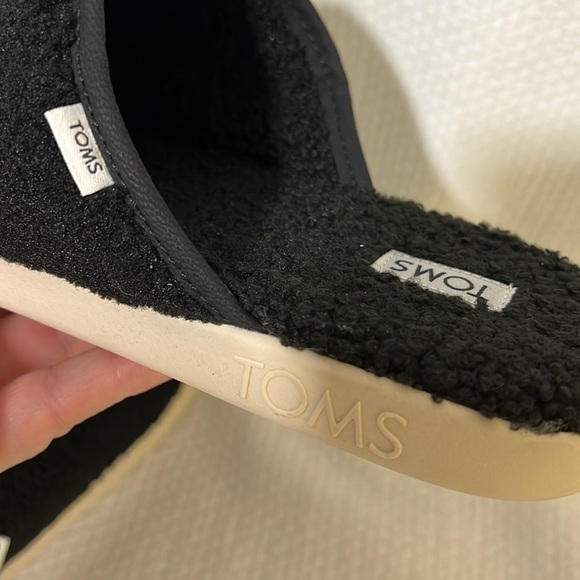 Tom’s Men’s black Melange Shearling Harbor Mule House‎ Slipper size 9 - Picture 9 of 12